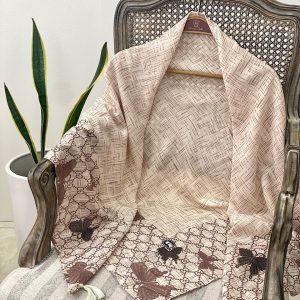 روسری نخی قواره 140 طرحدار عمده خدادوست رشت