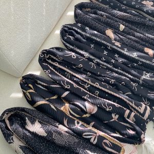 شال پلیسه طرحدار پاپیون عمده خدادوست رشت