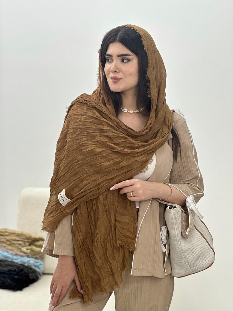 شال دور ریش زارا لمه دار رشت عمده خدادوست