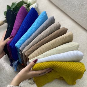 شال پلیسه شاین نخ پنبه عمده خدادوست رشت