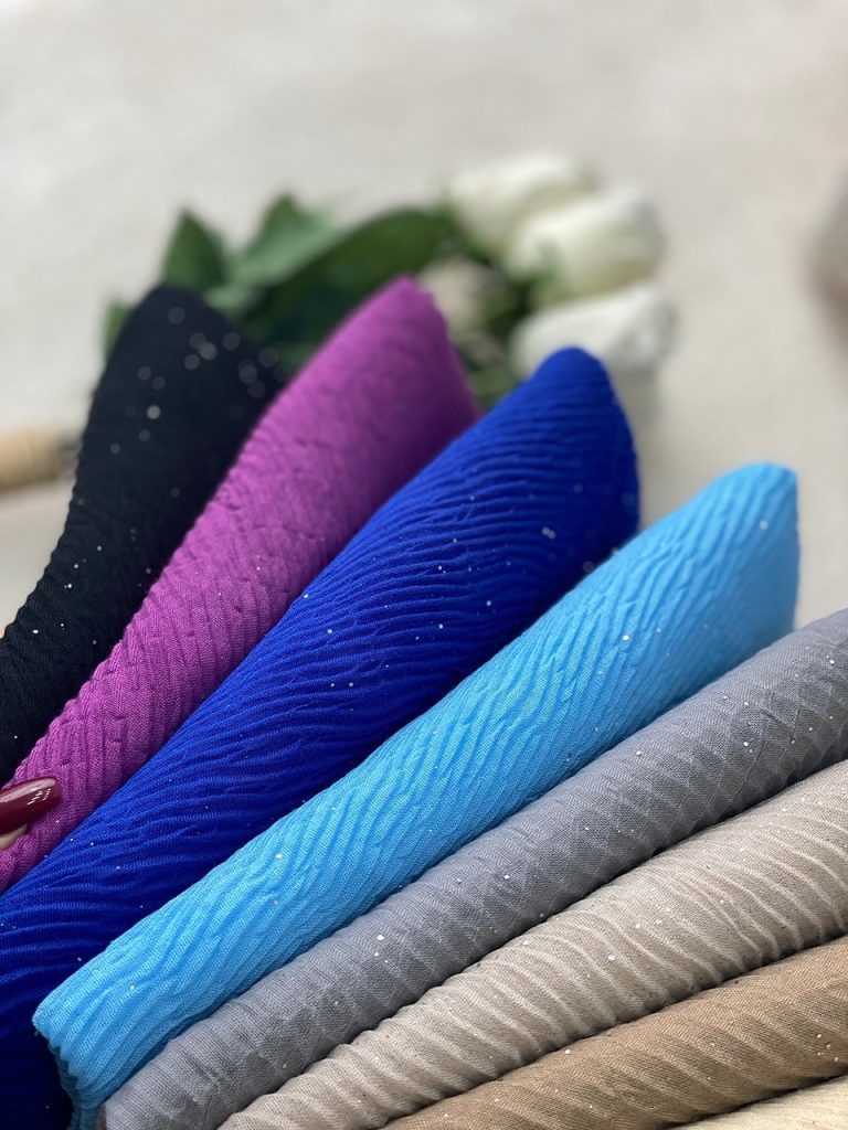 شال پلیسه شاین نخ پنبه عمده خدادوست رشت