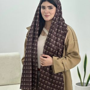 شال مخمل میکس قهوه ای عمده خدادوست رشت