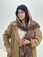 شال مخمل میکس قهوه ای عمده خدادوست رشت