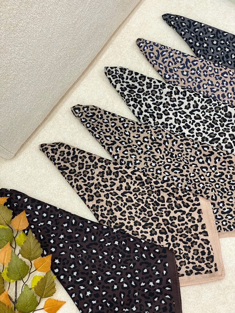 مینی اسکارف نخی پلنگی عمده خدادوست رشت