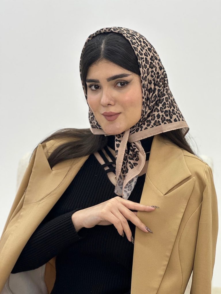 مینی اسکارف نخی پلنگی عمده خدادوست رشت