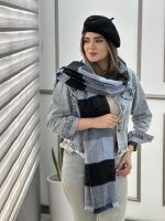 شال موهر پشمی چهارخونه بیگ اسکارف عمده خدادوست رشت