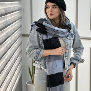 شال موهر پشمی چهارخونه بیگ اسکارف عمده خدادوست رشت
