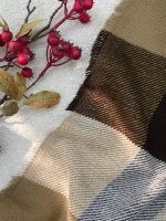 شال موهر پشمی چهارخونه بیگ اسکارف عمده خدادوست رشت