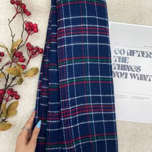 شال موهر چهارخونه سرمه ای رشت عمده خدادوست