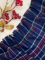 شال موهر چهارخونه سرمه ای رشت عمده خدادوست