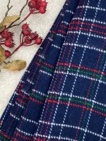 شال موهر چهارخونه سرمه ای رشت عمده خدادوست