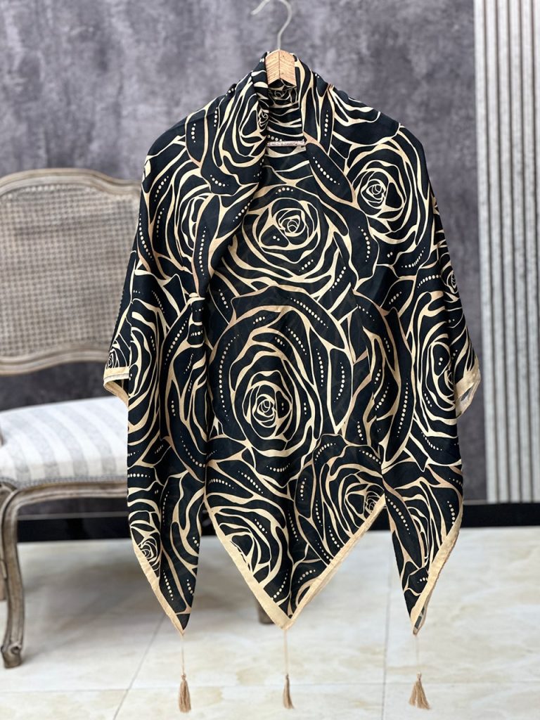 روسری نخی قواره 135 پاییزه عمده خدادوست رشت