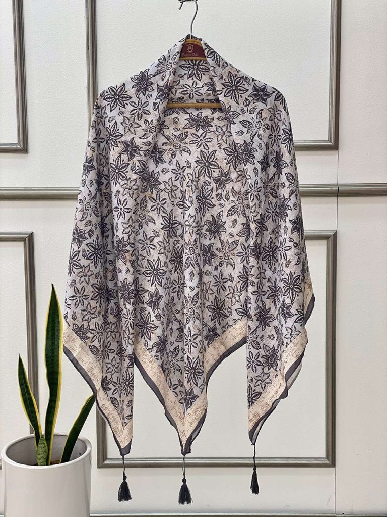 روسری سیا اسکارف گل عمده خدادوست رشت