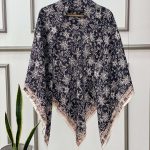 روسری سیا اسکارف گل عمده خدادوست رشت