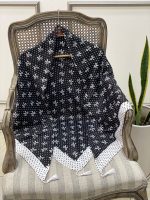 روسری سیا اسکارف قواره 140 پاپیون عمده خدادوست رشت