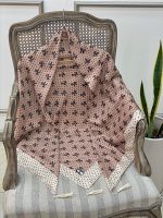 روسری سیا اسکارف قواره 140 پاپیون عمده خدادوست رشت