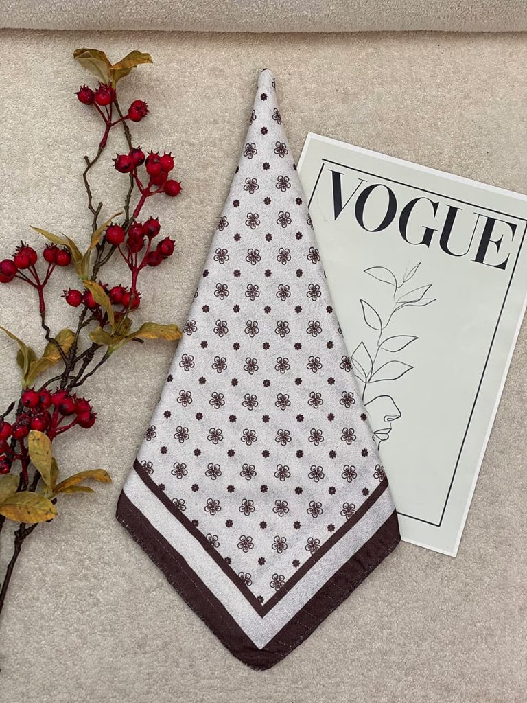 مینی اسکارف لمه دار گل عمده خدادوست رشت