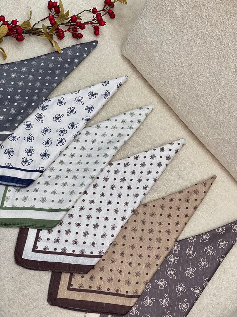 مینی اسکارف لمه دار گل عمده خدادوست رشت