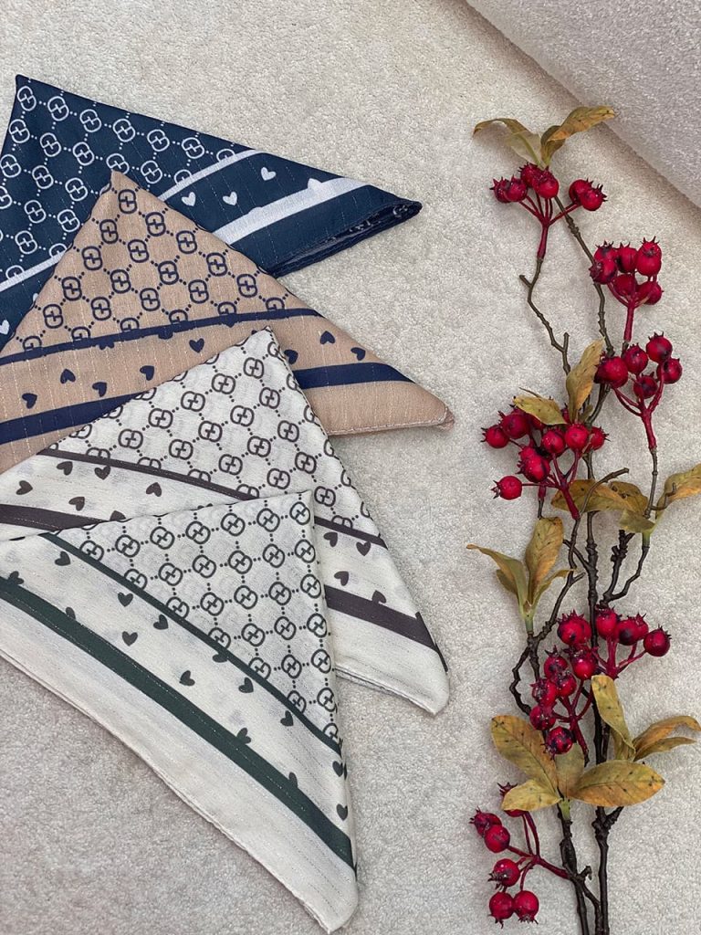 مینی اسکارف لمه دار نخی گوچی عمده خدادوست رشت