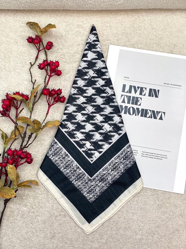 مینی اسکارف نخی لمه دار پیچازی عمده خدادوست رشت