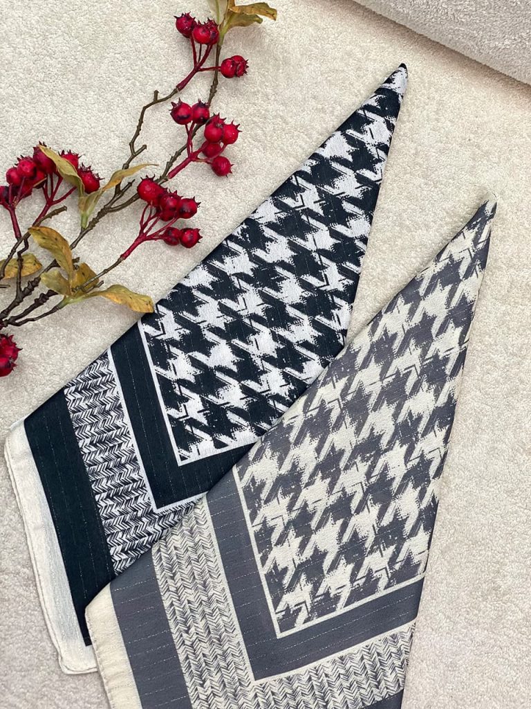 مینی اسکارف نخی لمه دار پیچازی عمده خدادوست رشت