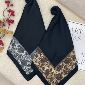 روسری قواره 100 حاشیه دار ژاکارد نخی عیدانه عمده خدادوست رشت