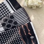 روسری سیا اسکارف طرح دار فرانلند رشت عمده خدادوست رشت