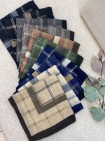 روسری نخی ژاکارد چهار خونه قواره 100 فرانلند رشت عمده خدادوست