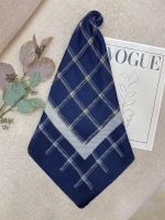 روسری نخی ژاکارد چهار خونه قواره 100 فرانلند رشت عمده خدادوست
