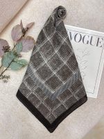 روسری نخی ژاکارد چهار خونه قواره 100 فرانلند رشت عمده خدادوست