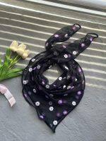 مینی اسکارف تور گل بنفشه عمده خدادوست رشت