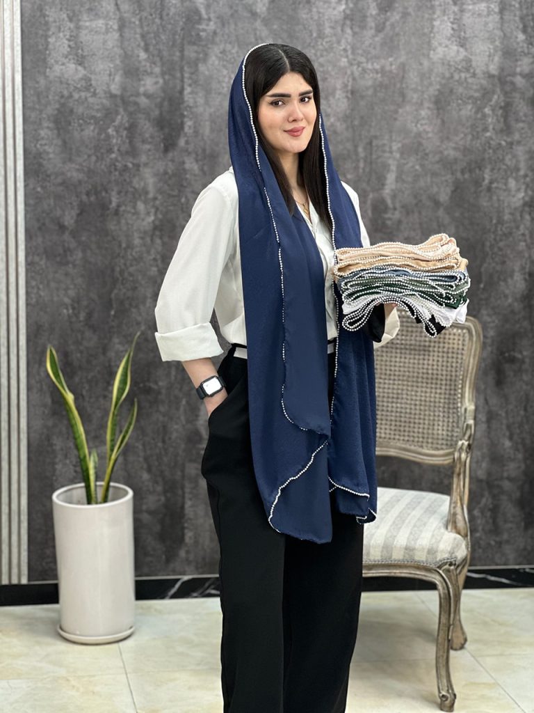 شال دور مرواریدی کوپرا مجلسی عمده رشت خدادوست