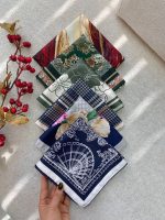 روسری مینی اسکارف قواره 65 ساتن طرحدار رشت عمده خدادوست
