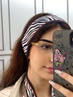 باندانا نخی مشکی نارنجی عمده خدادوست رشت