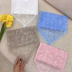 روسری سه گوش مجلسی گیپور دور دانتل شال و روسری عمده خدادوست رشت