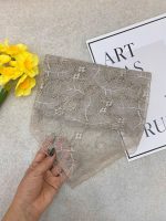 روسری سه گوش مجلسی گیپور دور دانتل شال و روسری عمده خدادوست رشت