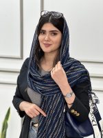 شال تیغ ماهی حریر پلیسه شال و روسری عمده خدادوست رشت