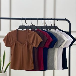 کراپ نخ پنبه آستین کوتاه یقه دلبری رشت عمده خدادوست
