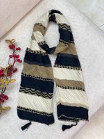 شال سوپرنخ کرم مشکی رشت عمده خدادوست