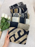 شال سوپرنخ کرم مشکی رشت عمده خدادوست