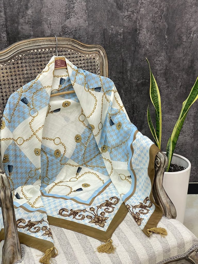روسری قواره 140 نخی عمده خدادوست رشت
