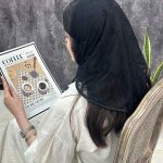 مینی اسکارف توری مشکی رشت عمده خدادوست