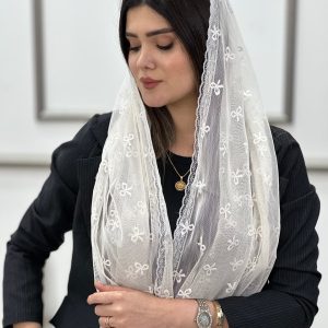 شال توری دور دانتل پاپیون عمده خدادوست رشت