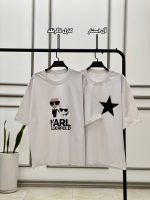 تیشرت نخ پنبه سفید چاپی آل استار کارل پلنگی چری رشت عمده خدادوست
