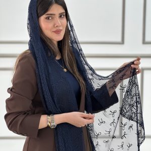 شال توری گیپور دور دانتل پاپیون عمده خدادوست رشت