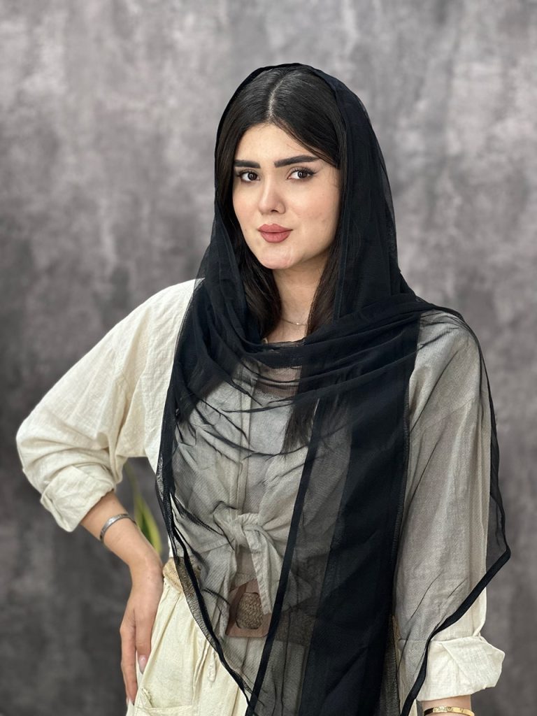 شال توری دورگان دوزی شده عمده خدادوست رشت