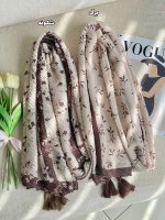 شال پلیسه طرحدار کرم موکا عمده خدادوست رشت