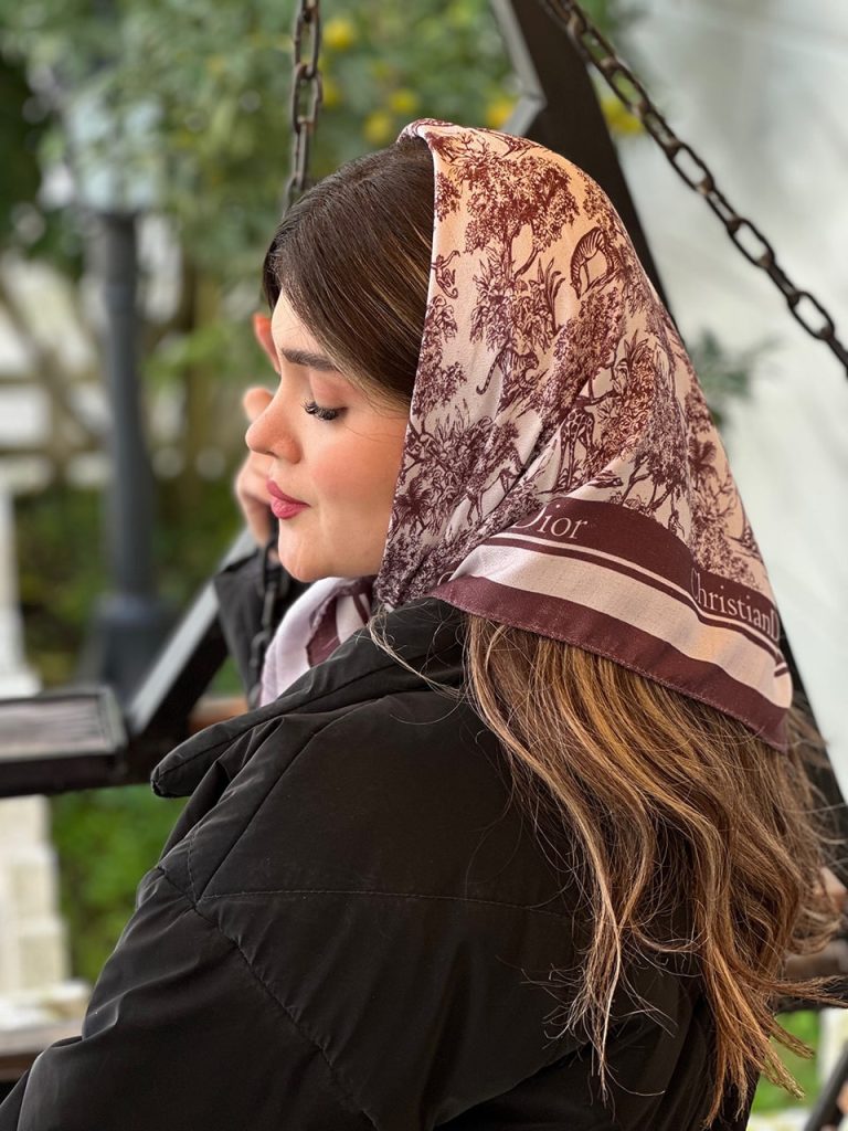مینی اسکارف نخی لمه دار کریستین دیور عمده خدادوست رشت
