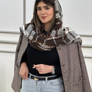شال بوکله قهوه ای ترند عمده خدادوست رشت