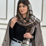 شال بوکله قهوه ای ترند عمده خدادوست رشت